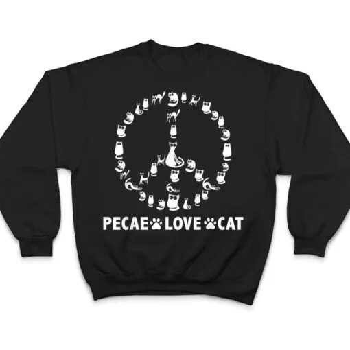 1 Womens Peace Love Cat T Shirt