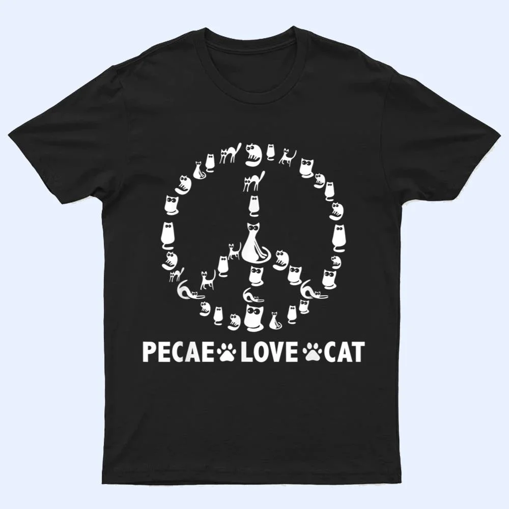 1 Womens Peace Love Cat T Shirt 1 Womens Peace Love Cat T Shirt