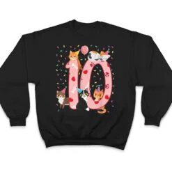 10th Birthday Girl cute Cat outfit 10 years old bday party T Shirt 10th Birthday Girl cute Cat outfit 10 years old bday party T Shirt