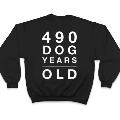 490 Dog Years Old Funny 70th Birthday Gift T Shirt