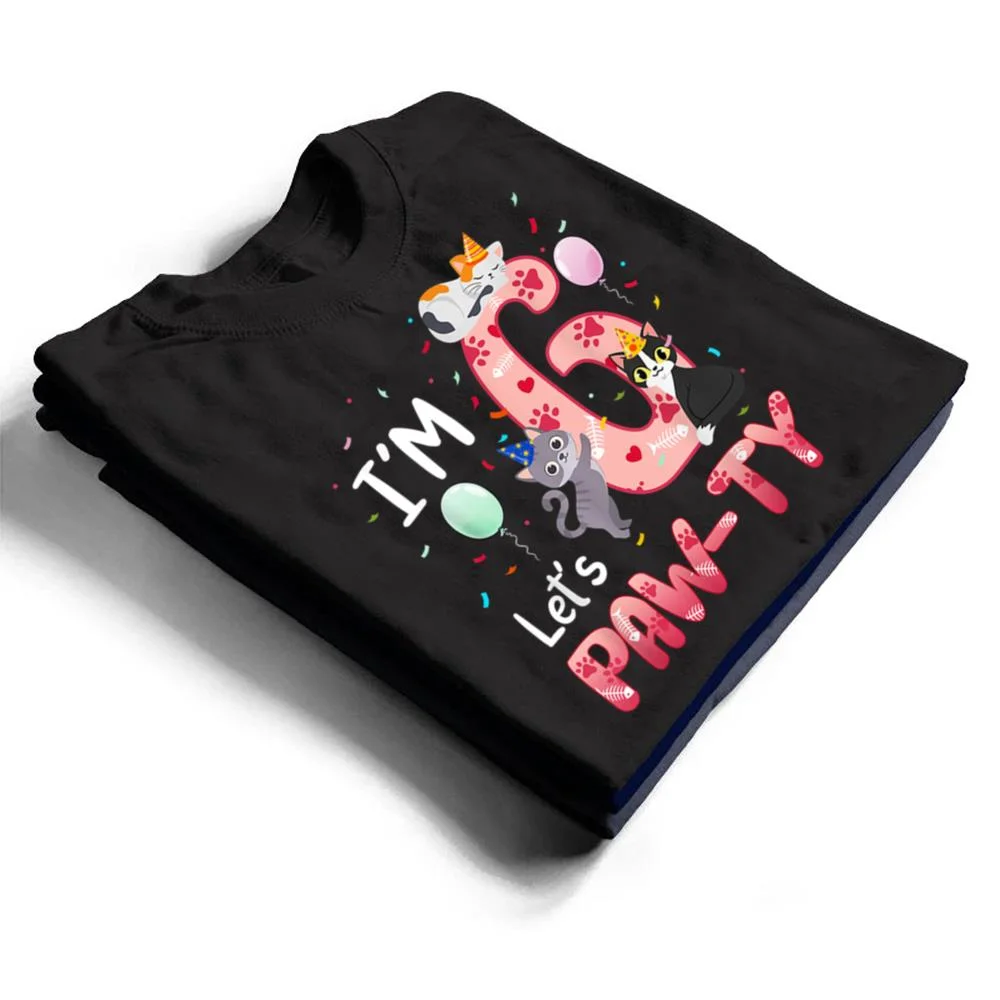 6th-Birthday-Shirt-Girl-Cat-Kitten-6-Years-Old-Bday-Party-T-Shirt-1 6th Birthday Shirt Girl Cat Kitten 6 Years Old Bday Party T Shirt