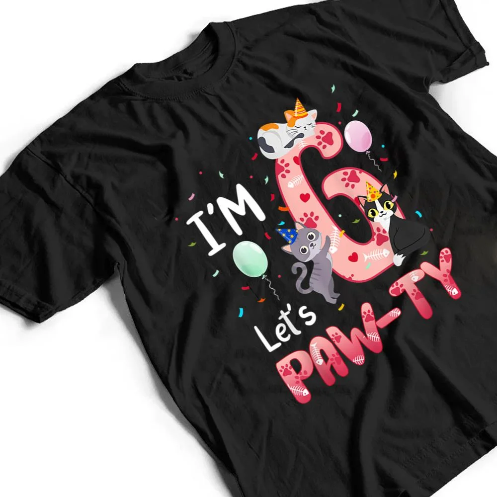 6th-Birthday-Shirt-Girl-Cat-Kitten-6-Years-Old-Bday-Party-T-Shirt-2 6th Birthday Shirt Girl Cat Kitten 6 Years Old Bday Party T Shirt