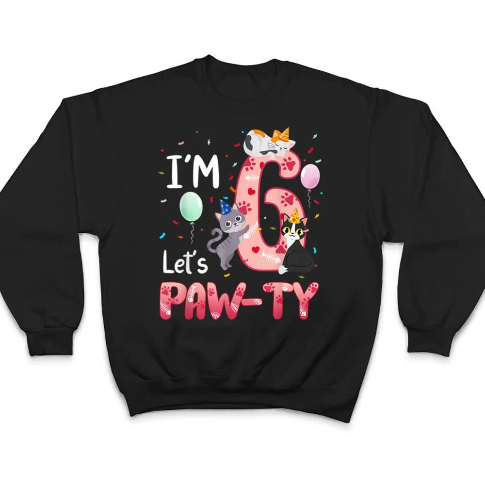 6th-Birthday-Shirt-Girl-Cat-Kitten-6-Years-Old-Bday-Party-T-Shirt-4 6th Birthday Shirt Girl Cat Kitten 6 Years Old Bday Party T Shirt
