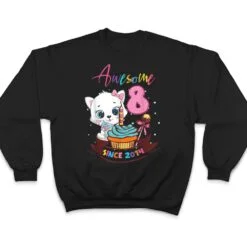 8 Years Old 8th Birthday Girls Cute Cat Awesome Since 2014 T Shirt 8 Years Old 8th Birthday Girls Cute Cat Awesome Since 2014 T Shirt