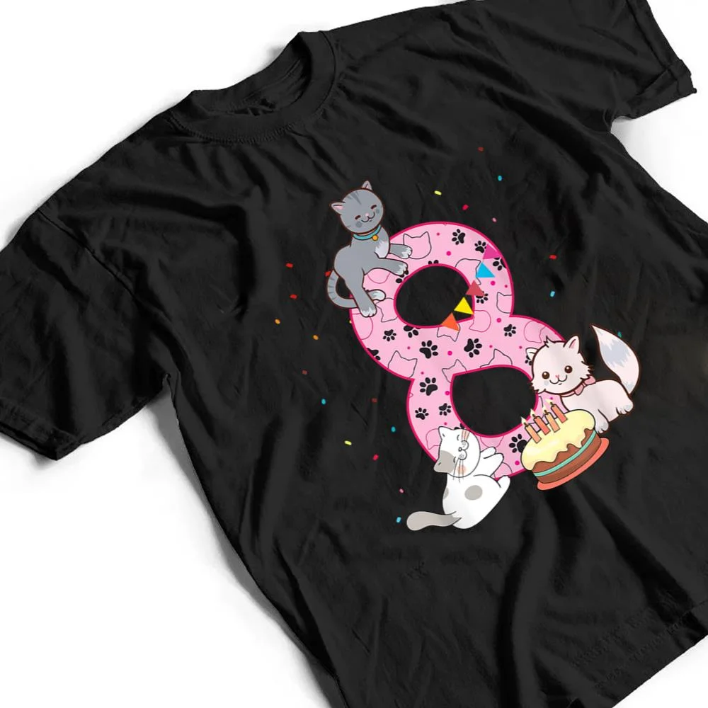 8th Cats Birthday Girl party cute 8 years old Since 2014 T Shirt