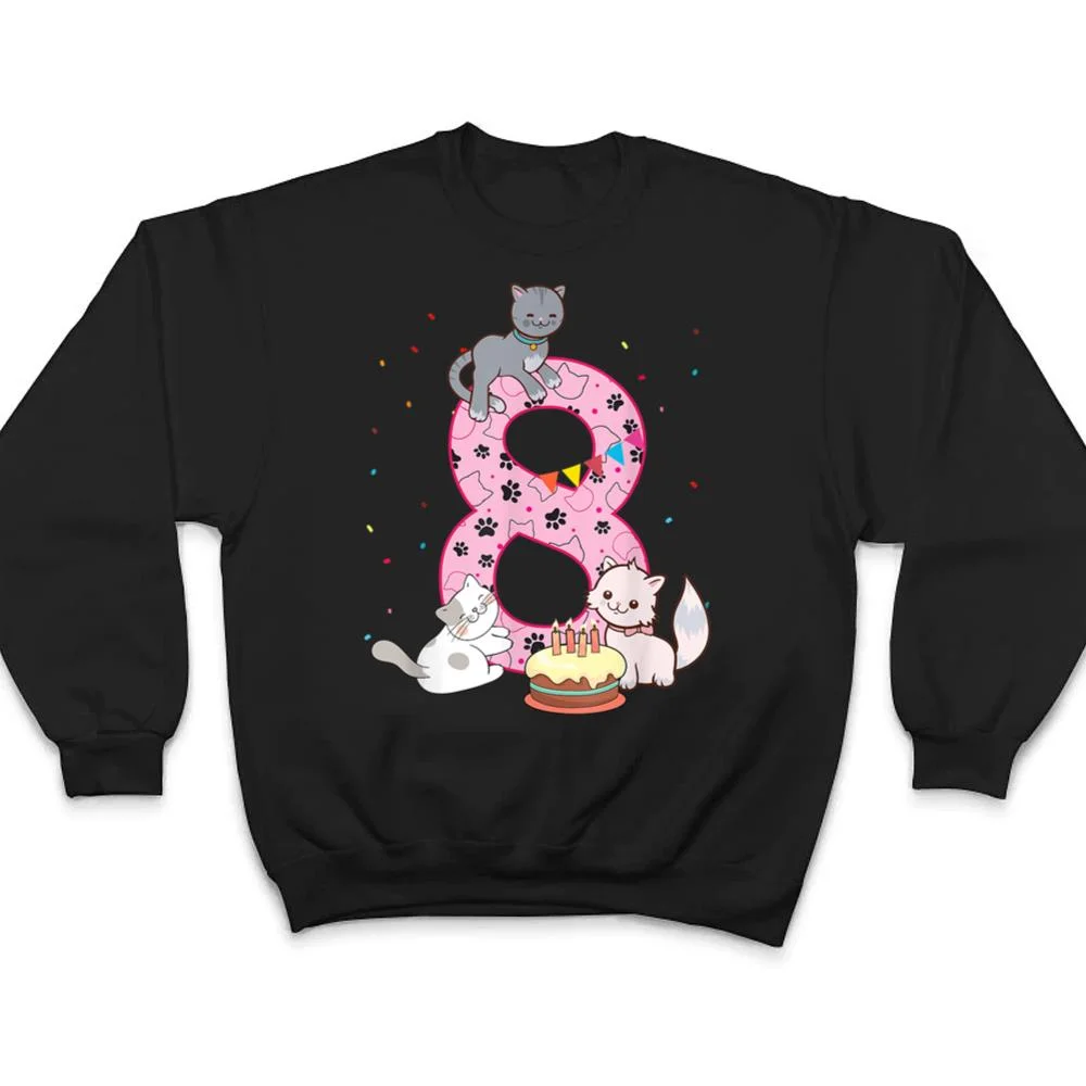 8th Cats Birthday Girl party cute 8 years old Since 2014 T Shirt