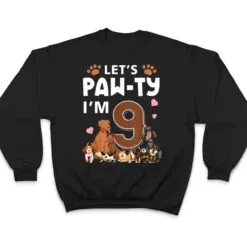 9 Year Old Puppy Dog Birthday Pawty Dogs 9th Party T Shirt 9 Year Old Puppy Dog Birthday Pawty Dogs 9th Party T Shirt