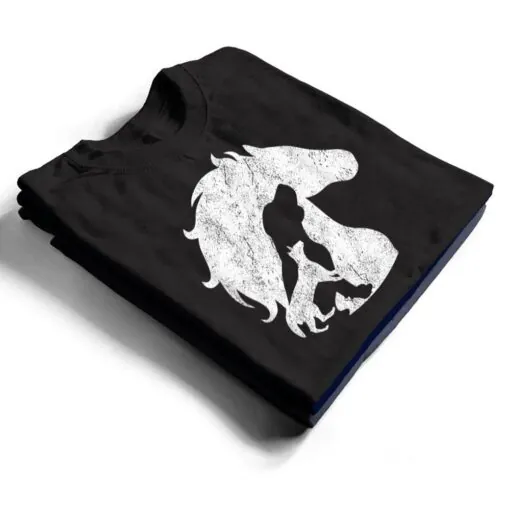 A Nice Horse Dog Cat Design Silhouette of Horses Dogs Cats T Shirt
