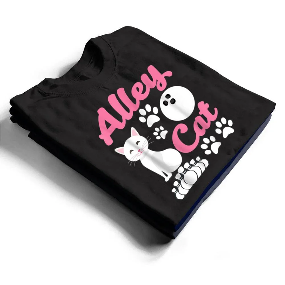 Alley-C.at-Funny-Bowling-T-Shirt-1 Alley C.at - Funny Bowling T Shirt