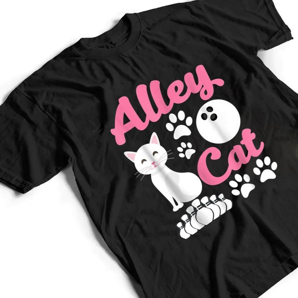 Alley-C.at-Funny-Bowling-T-Shirt-2 Alley C.at - Funny Bowling T Shirt