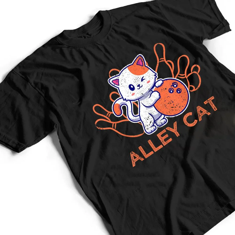 Alley-Cat-Bowling-Team-Humor-Funny-Bowler-Cats-Vintage-T-Shirt-2 Alley Cat Bowling Team Humor Funny Bowler Cats Vintage T Shirt
