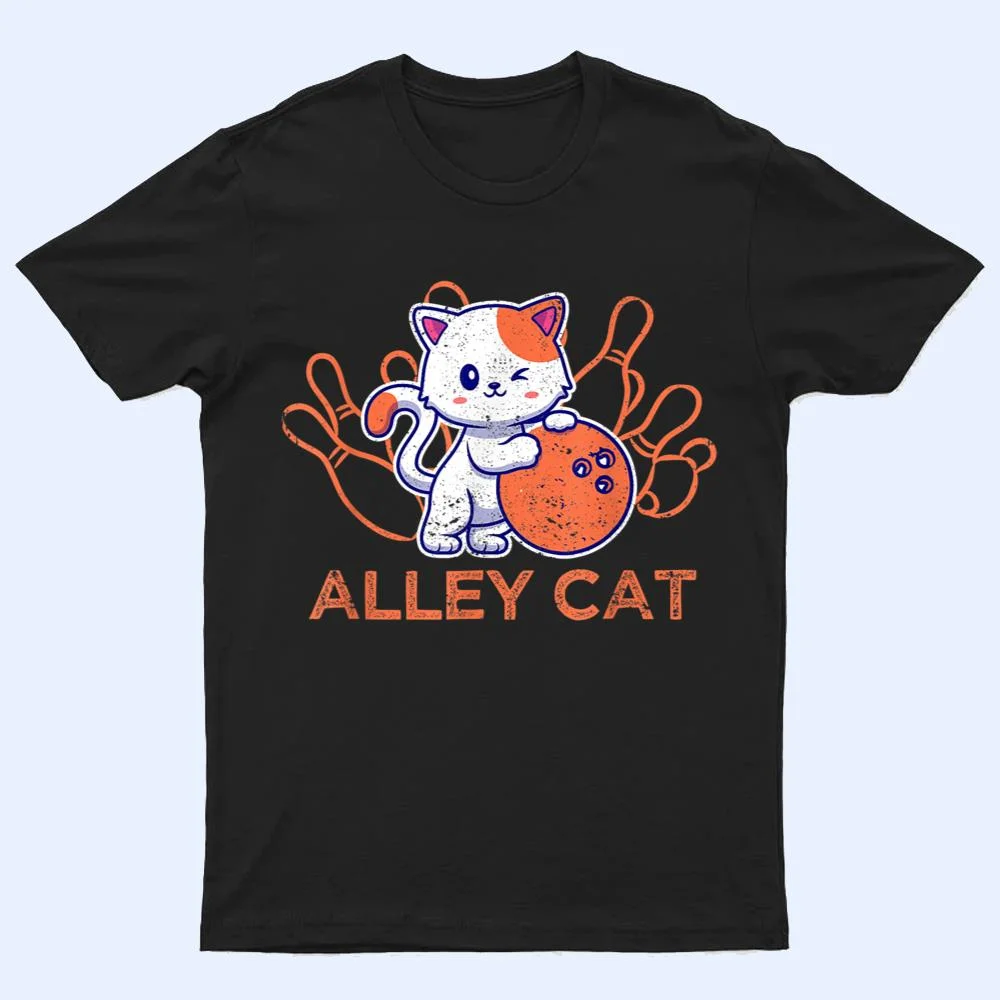 Alley Cat Bowling Team Humor Funny Bowler Cats Vintage T Shirt Alley Cat Bowling Team Humor Funny Bowler Cats Vintage T Shirt