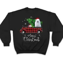 American Eskimo Red Truck Christmas funny dog T Shirt American Eskimo Red Truck Christmas funny dog T Shirt