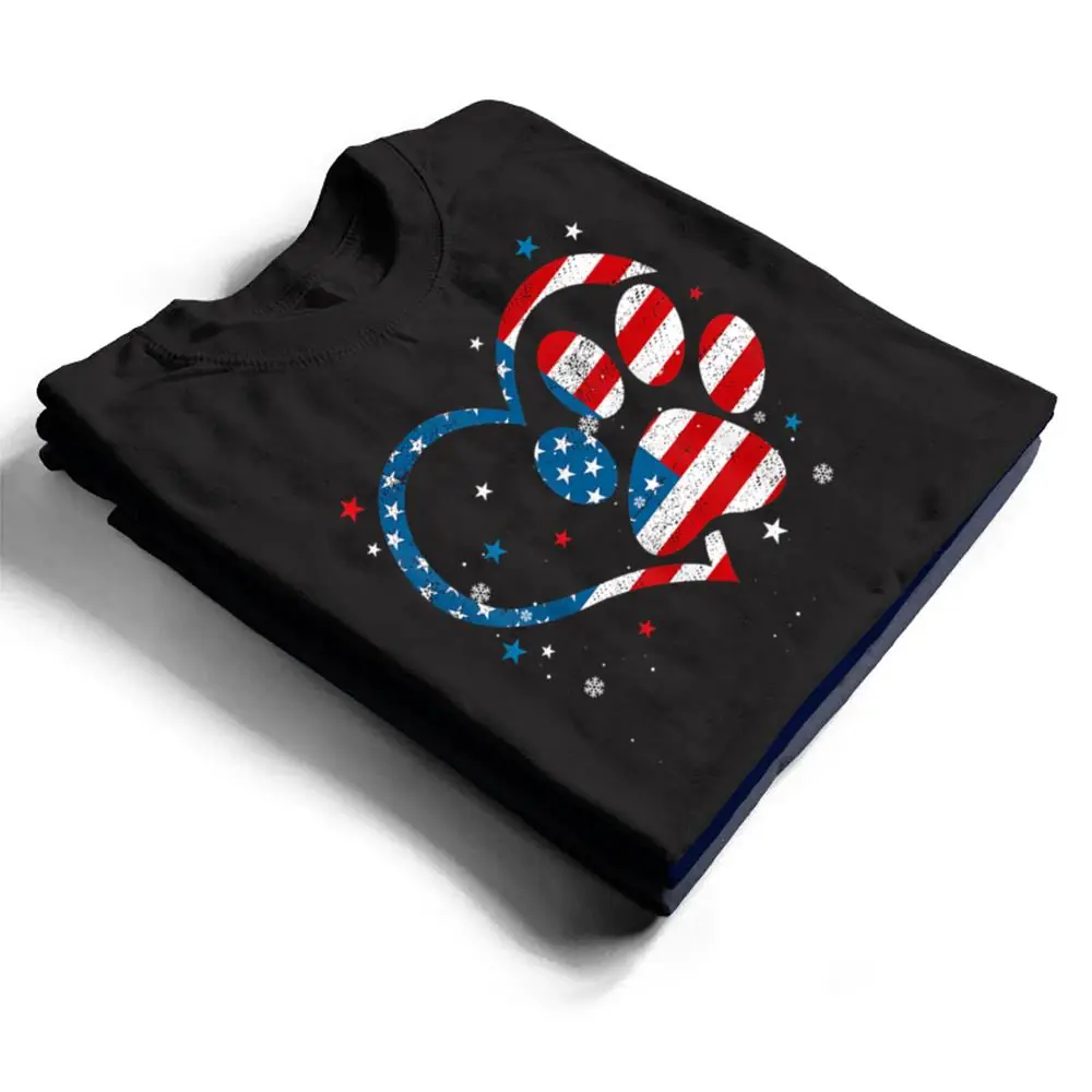 American-Flag-Patriotic-Dog-Cat-Paw-Print-4th-Of-July-T-Shirt-1 American Flag Patriotic Dog & Cat Paw Print - 4th Of July T Shirt
