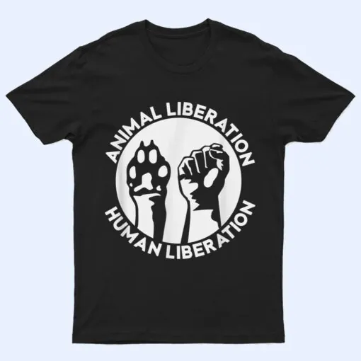 Animal Rights Liberation Vegan Vegetarian Dog Paw T Shirt