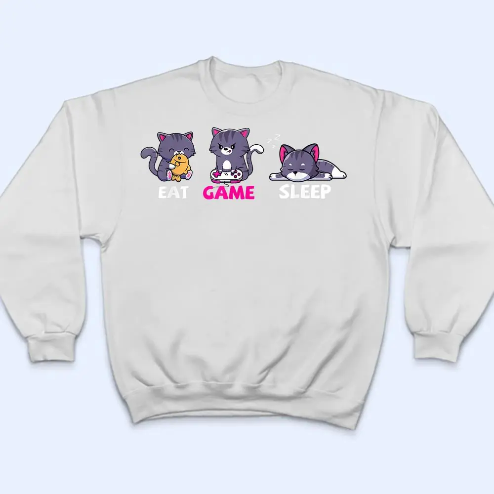 Anime-Gamer-Gaming-Video-Games-Cat-Lover-Kawaii-Neko-T-Shirt-4 Anime Gamer Gaming Video Games Cat Lover Kawaii Neko T Shirt