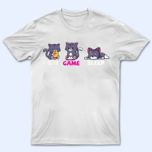 Anime Gamer Gaming Video Games Cat Lover Kawaii Neko T Shirt