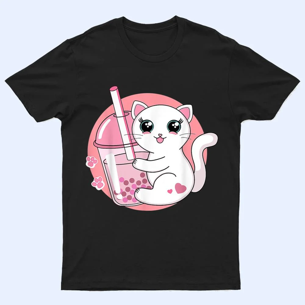 Anime Kawaii Cat Boba Bubble Tea T Shirt Anime Kawaii Cat Boba Bubble Tea T Shirt