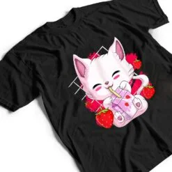 Anime Kawaii Cat Strawberry Milk Anime Neko Gifts Girls Teen T Shirt Anime Kawaii Cat Strawberry Milk Anime Neko Gifts Girls Teen T Shirt