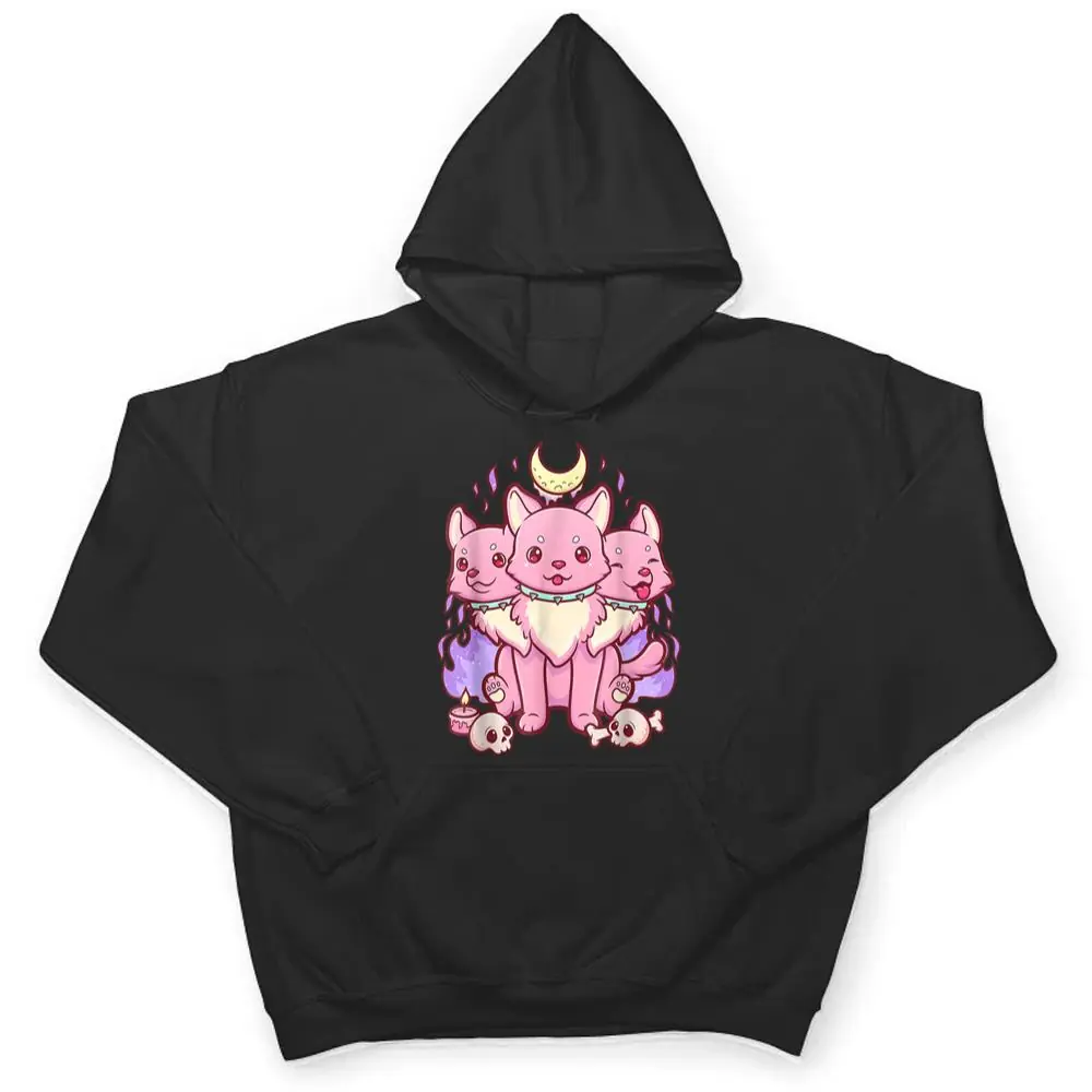 Anime-Kawaii-Pastel-Goth-Cute-Creepy-3-Headed-Dog-T-Shirt-3 Anime Kawaii Pastel Goth Cute Creepy 3 Headed Dog T Shirt