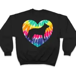 Australian Cattle Dog Heart With Tie dye Print Dog Mom Dad T Shirt Australian Cattle Dog Heart With Tie dye Print Dog Mom Dad T Shirt