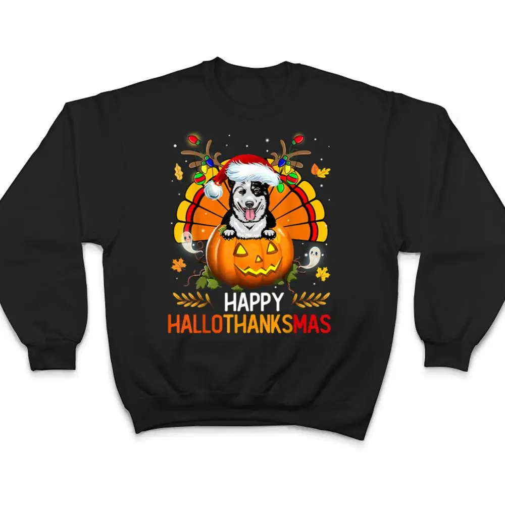 Australian-Cattle-Happy-Hallothanksmas-Halloween-Christmas-T-Shirt-4 Australian Cattle Happy Hallothanksmas Halloween Christmas T Shirt