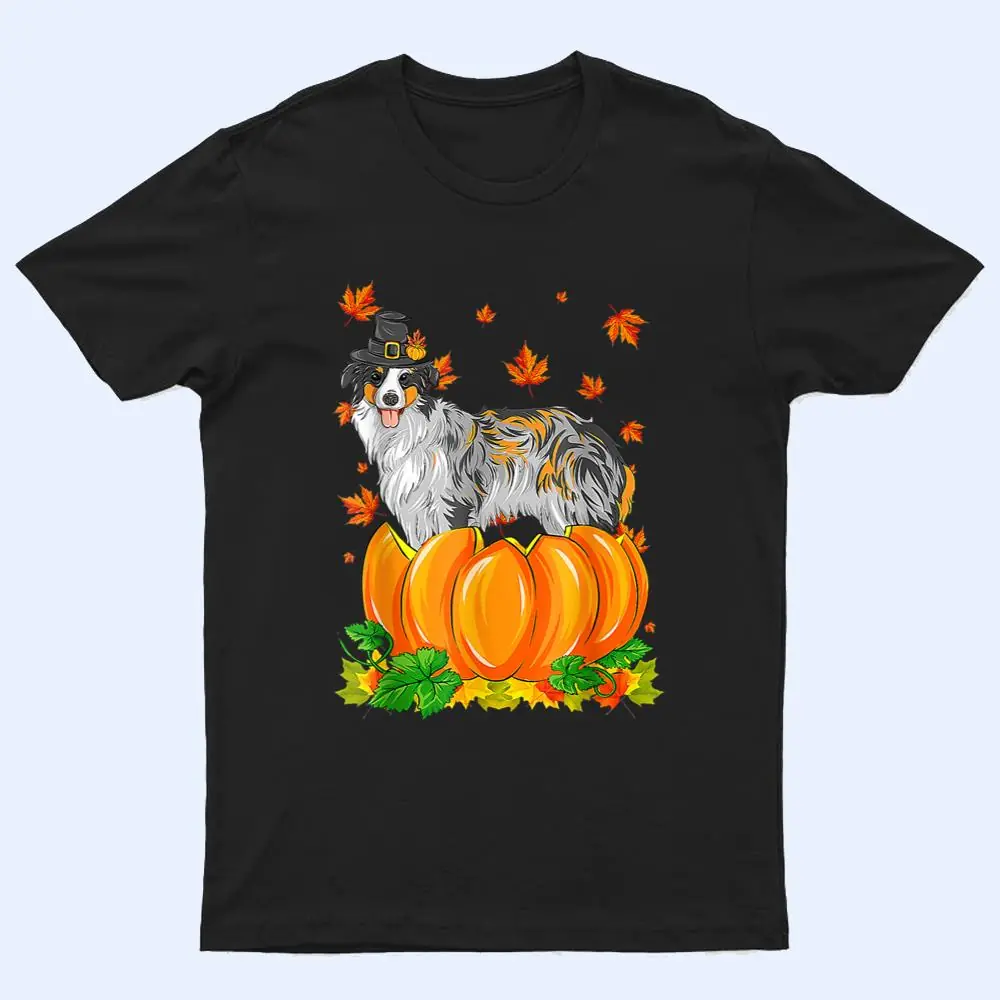 Australian Shepherd Dog Happy Thanksgiving Pumpkin Fall T Shirt Australian Shepherd Dog Happy Thanksgiving Pumpkin Fall T Shirt
