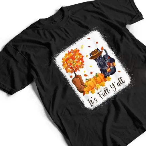 Autumn Scottish Terrier Scottie Dog Lover It's Fall Y'all T Shirt