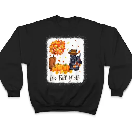 Autumn Scottish Terrier Scottie Dog Lover It's Fall Y'all T Shirt