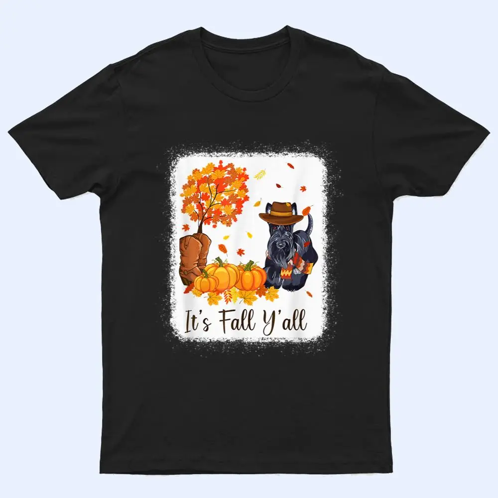 Autumn Scottish Terrier Scottie Dog Lover It's Fall Y'all T Shirt Autumn Scottish Terrier Scottie Dog Lover It's Fall Y'all T Shirt