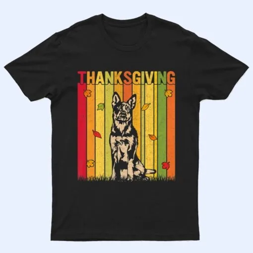 Autumn Thanksgiving Retro Heeler Dog Lovers Thanksgiving T Shirt