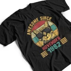 Awesome Since November 1982 40 Years Old Gifts Cat Lovers T Shirt