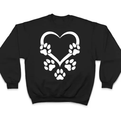 Baby Dog Paw Heart - Dog Paws Hearts Dog Paw Print T Shirt