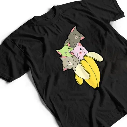 Bananya Banana Funny Cat Cute Kawaii Kitten T-Shirt T Shirt