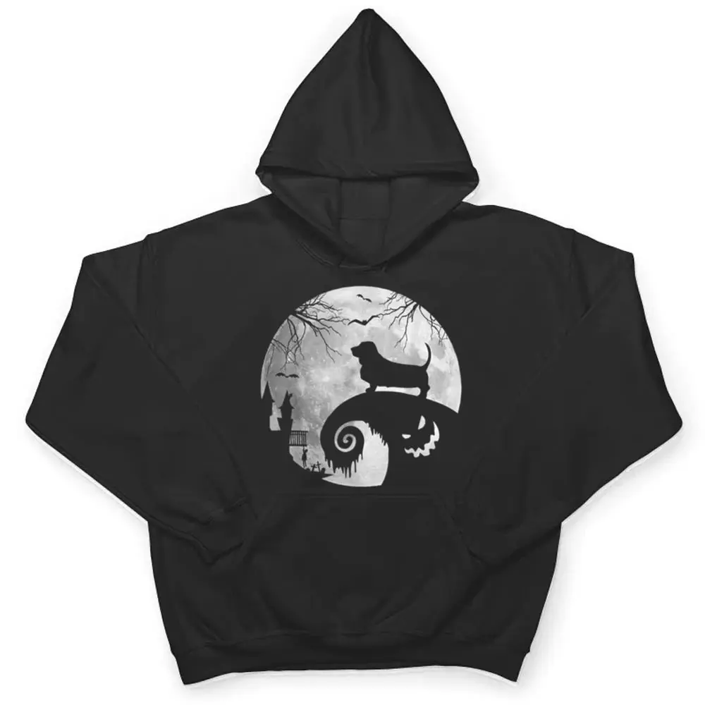 Basset-Hound-Dog-And-Moon-Halloween-Costume-Dog-Lover-Funny-T-Shirt-3 Basset Hound Dog And Moon Halloween Costume Dog Lover Funny T Shirt