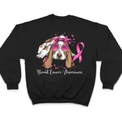Basset Hound Dog Lover Pink Ribbon Breast Cancer Awareness T Shirt Basset Hound Dog Lover Pink Ribbon Breast Cancer Awareness T Shirt
