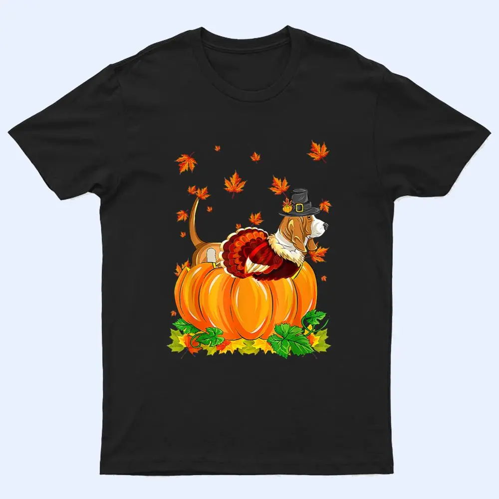 Basset Hound Dog Thanksgiving Turkey Fall Autumn Pumpkin T Shirt Basset Hound Dog Thanksgiving Turkey Fall Autumn Pumpkin T Shirt