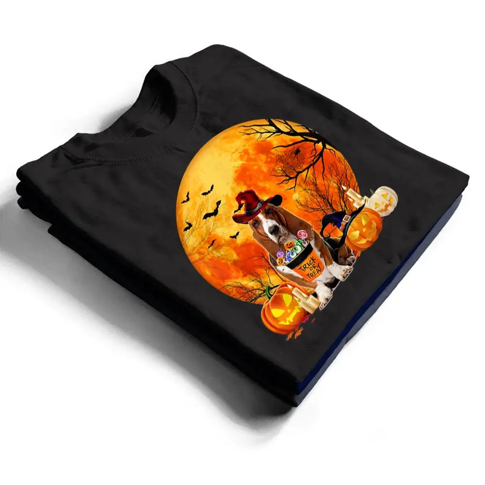 Basset-Hound-Dog-Witch-Pumpkin-Halloween-Costume-T-Shirt-1 Basset Hound Dog Witch Pumpkin Halloween Costume T Shirt