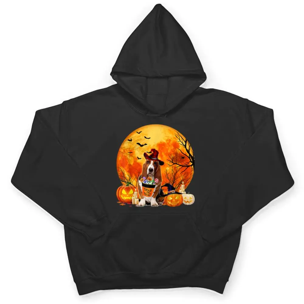 Basset-Hound-Dog-Witch-Pumpkin-Halloween-Costume-T-Shirt-3 Basset Hound Dog Witch Pumpkin Halloween Costume T Shirt