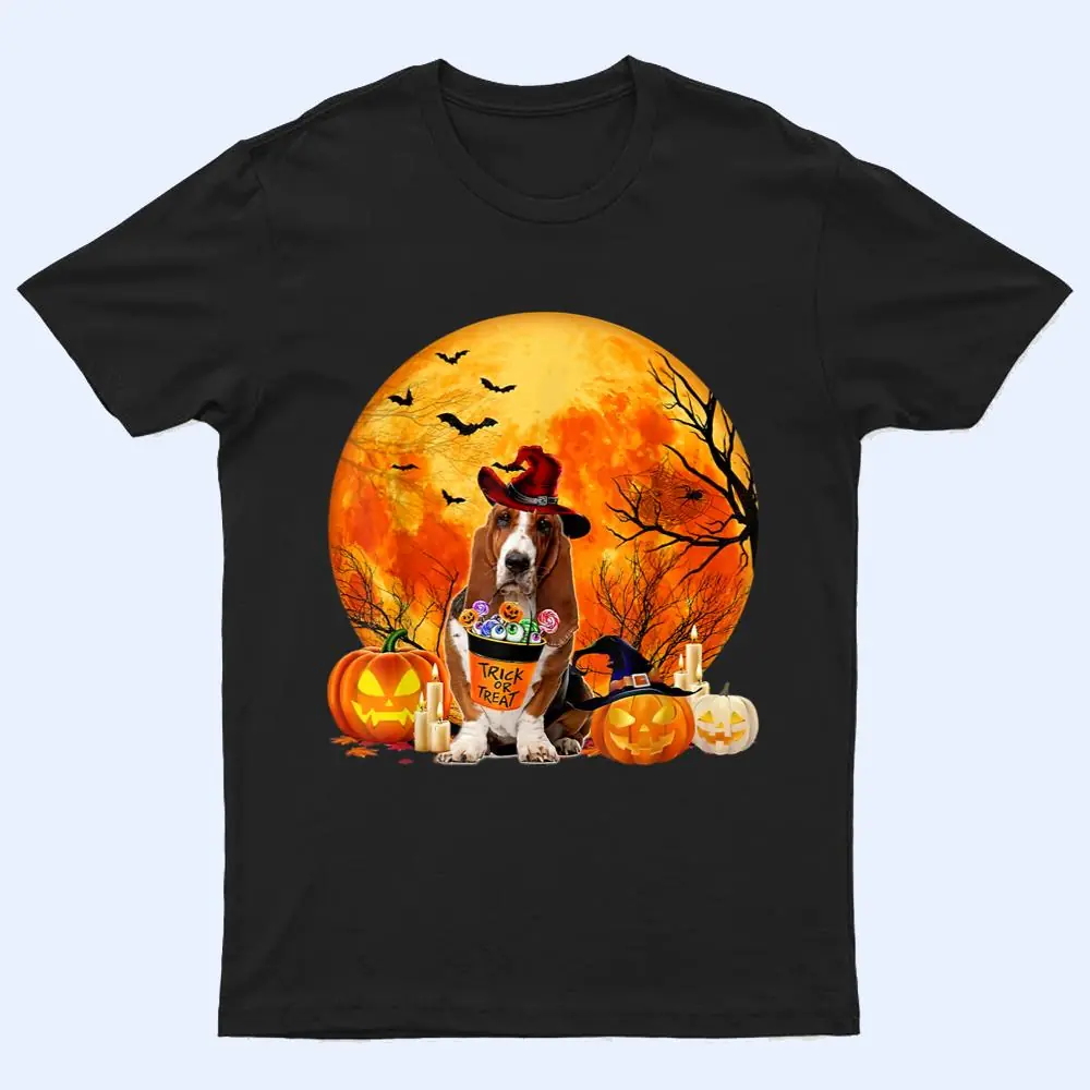 Basset Hound Dog Witch Pumpkin Halloween Costume T Shirt Basset Hound Dog Witch Pumpkin Halloween Costume T Shirt