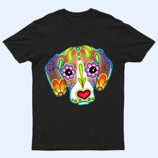 Beagle - Day of the Dead Sugar Skull Dog T Shirt