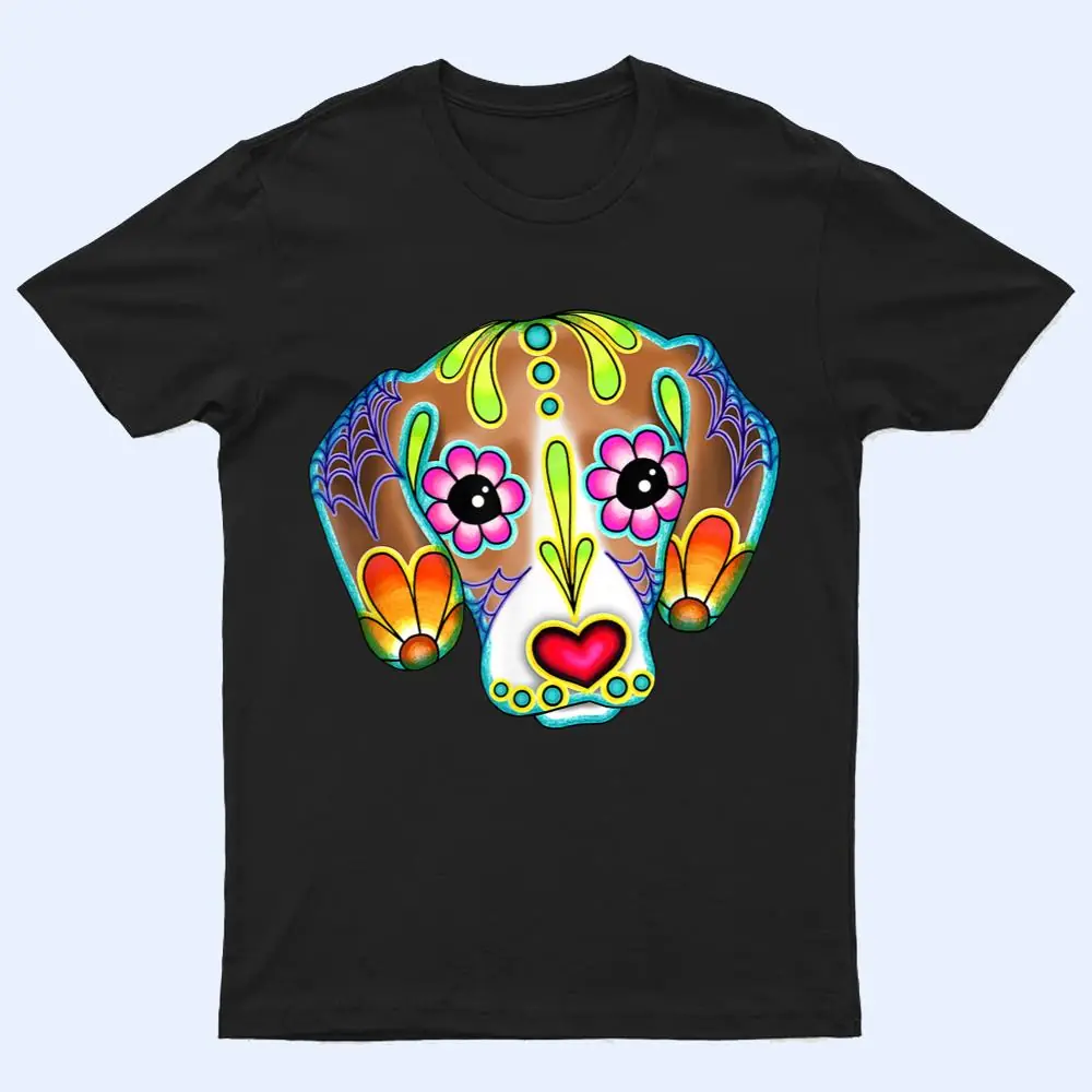 Beagle - Day of the Dead Sugar Skull Dog T Shirt Beagle - Day of the Dead Sugar Skull Dog T Shirt