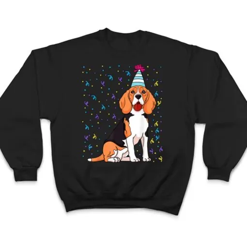 Beagle Dog Birthday Celebration Animal Bday Party Lover T Shirt