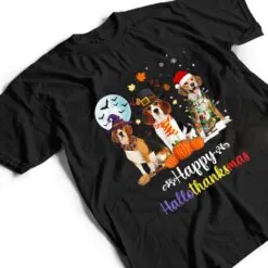 Beagle Dog Halloween Merry Christmas Happy Hallothanksmas T Shirt