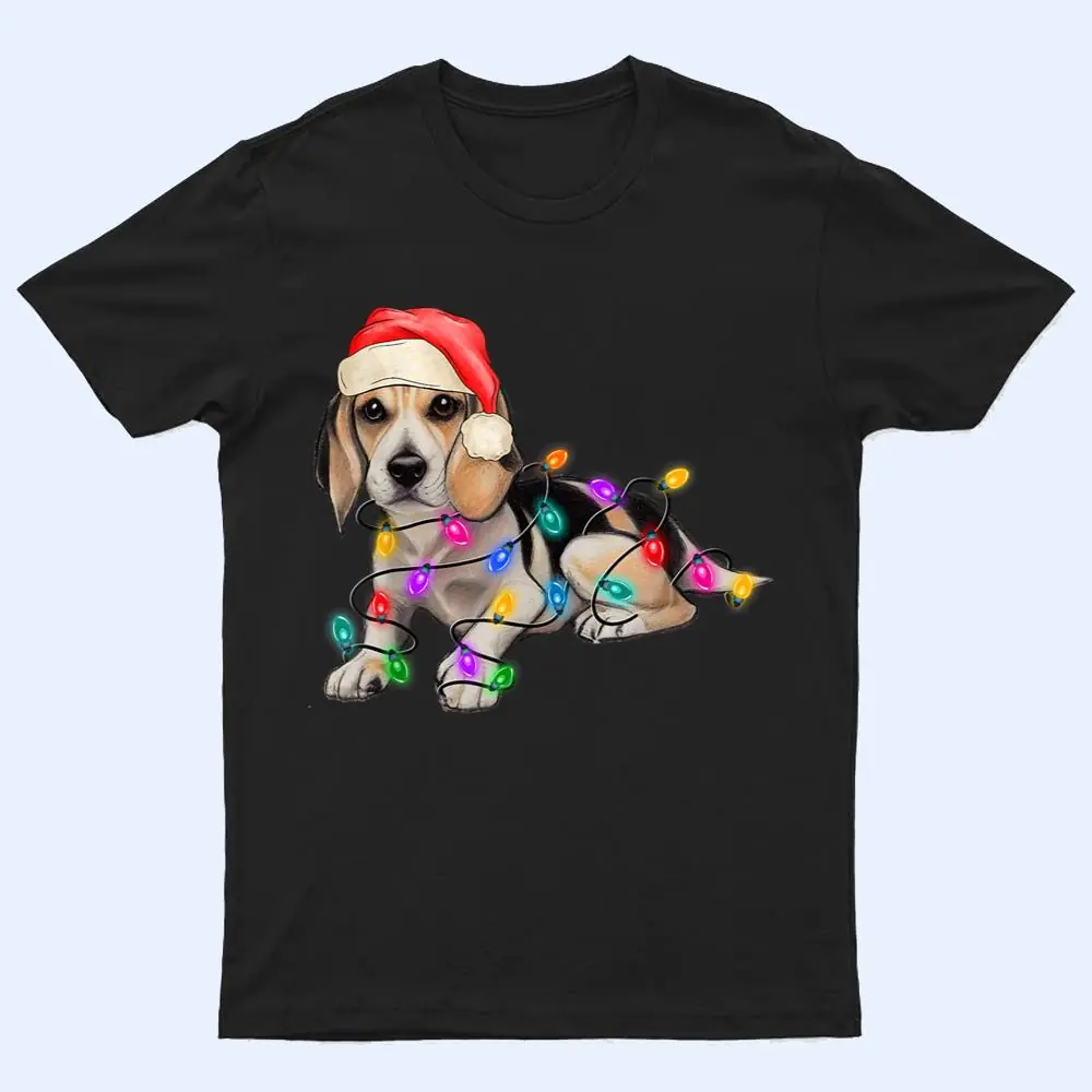 Beagle Santa Christmas Tree Lights Xmas Boys Dog Dogmas T Shirt Beagle Santa Christmas Tree Lights Xmas Boys Dog Dogmas T Shirt