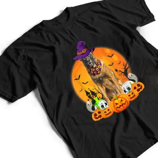 Belgian Malinois Witch Pumpkin Halloween Dog Lover Funny T Shirt
