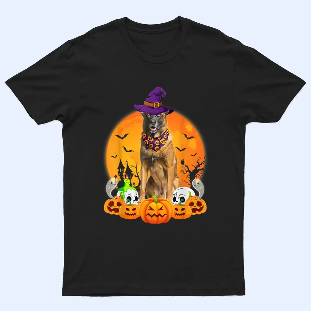 Belgian Malinois Witch Pumpkin Halloween Dog Lover Funny T Shirt Belgian Malinois Witch Pumpkin Halloween Dog Lover Funny T Shirt
