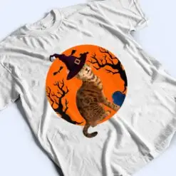 Bengal Cat Halloween Witch Hat And Moon T Shirt Bengal Cat Halloween Witch Hat And Moon T Shirt