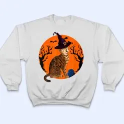 Bengal Cat Halloween Witch Hat And Moon T Shirt Bengal Cat Halloween Witch Hat And Moon T Shirt