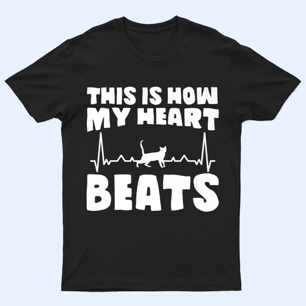 Best Cat Dad This Is How My Heart Beats Kitty Christmas Mom T Shirt Best Cat Dad This Is How My Heart Beats Kitty Christmas Mom T Shirt